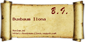 Buxbaum Ilona névjegykártya